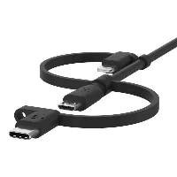 CAVO USB-A A MICRO-USB / LIGHTNING / USB-C 1M NERO