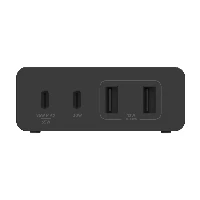 ALIMENTATORE GAN 108W 2X USB-C + 2X USB-A NERO