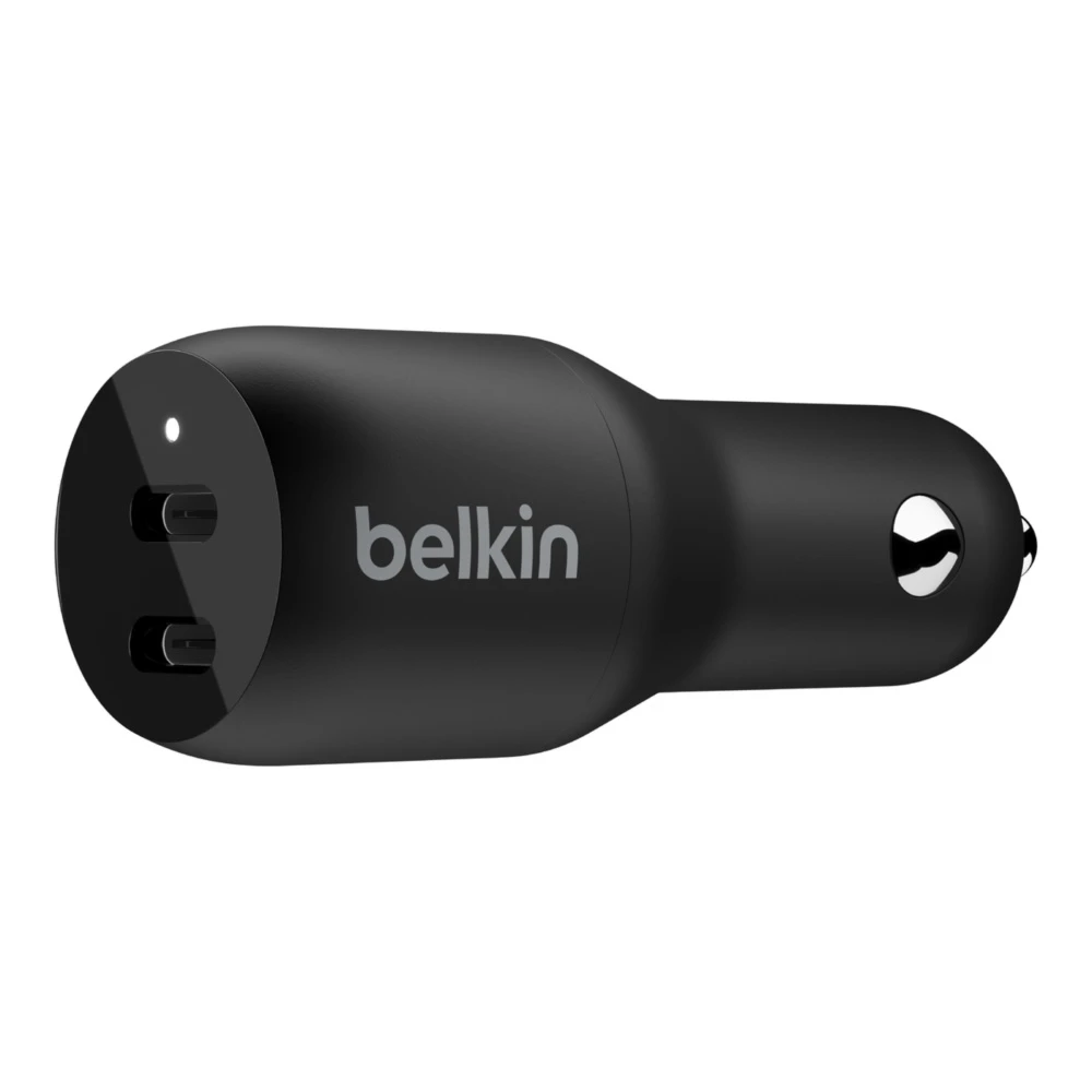 DUAL USB-C CAR CHARGER 18W X2 NERO