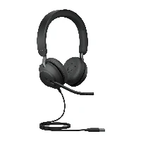 Jabra Evolve2 40 SE, Wired, Calls/Music, 20 - 20000 Hz, 188 g, Headset, Black