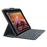 Logitech SLIM FOLIO with Integrated Bluetooth Keyboard for iPad (5th and 6th generation), QWERTY, Italian, Apple, iPad 5th, Carbon, Black, Wireless