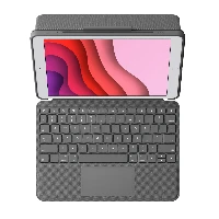 Logitech Combo Touch for iPad (7th, 8th, and 9th generation), QWERTZ, German, Touchpad, 1.8 cm, 1 mm, Apple