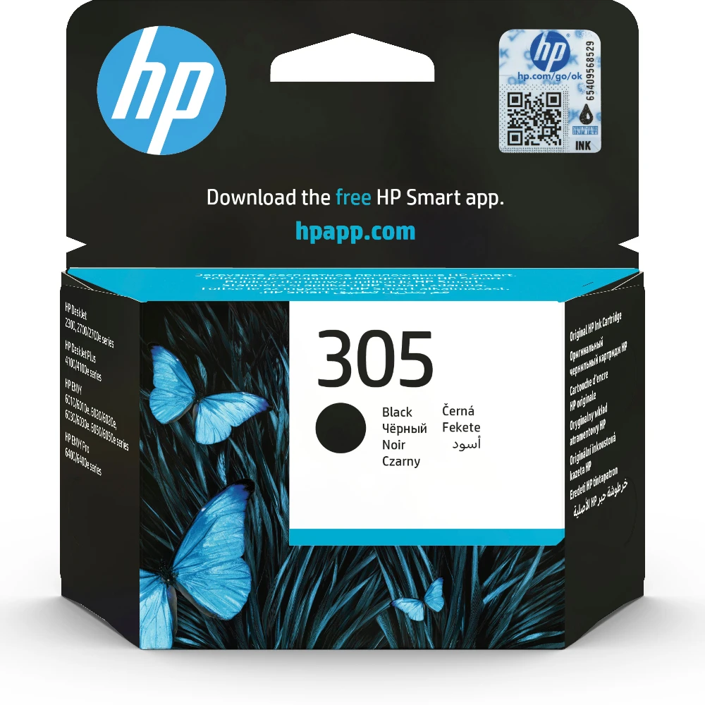 HP 305 BLACK ORIGINAL INK CARTR.