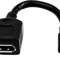 HP Single miniDP-to-DP Adapter Cable, DisplayPort, Mini DisplayPort, Female, Male, Black, 90 g