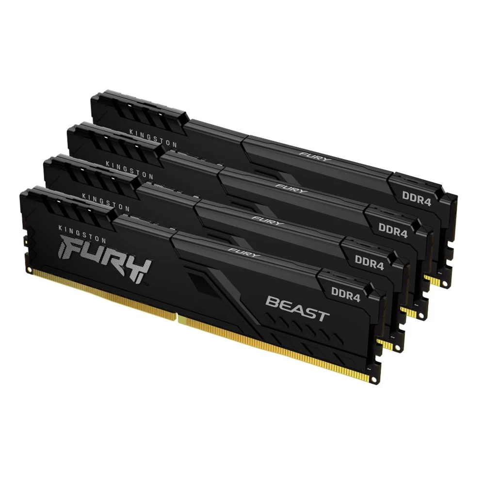 Kingston FURY DDR4 2666MHz 16GB ×4=64GB Kingston FURY™ Beast DDR4 RGB Memory – 8GB-128GB/2666MT/s