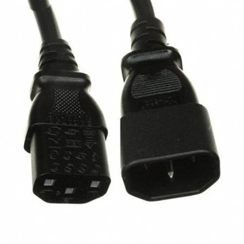 POWER CORD C13 TO C14  RECESSED RECEPTACLE  10A