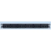 Patch Panel includes 24 RJ45 Cat 5e Couplers F/F