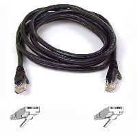CAVO DI RETE CAT6 CON ALETTE DI PROTEZIONE NERO 2M