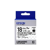 NASTRO FONDO TRASPARENTE-TESTO NERO 18/9 LK-5TBN