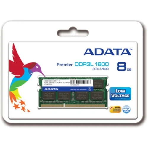 ADATA RAM 8GB DDR3L SODIMM 1600MHZ 512X8 1.35V