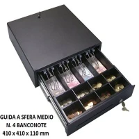 CASSETTO PORTA DENARO 41x41x10 GUIDE A SFERA NERO