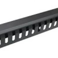 PANNELLO GUIDACAVI NERO CON COPERCHIO 1U