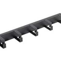 Pannello guidacavi nero con 5 anelli h.70 1U