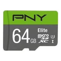 64GB PNY MICROSD ELITE 100MB/S C10 U1 + SD ADAP.