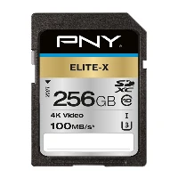 256GB PNY SD ELITE-X CLASS 10 UHS-I U3  100MB/S