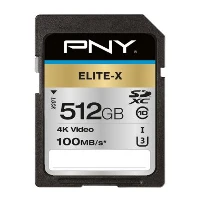 512GB PNY SD ELITE-X CLASS 10 UHS-I U3  100MB/S