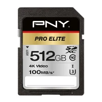 512GB PNY SD PRO ELITE CLASS10 UHS-I U3 100-90MB/S