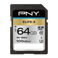 64GB PNY SD ELITE-X CLASS 10 UHS-I U3 100MB/S