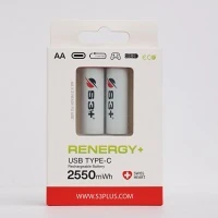 S3+ BATTERIE RICARICABILI LI-ION AA 2550MWH (2PZ)