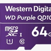 WD Purple SC QD101 WDD064G1P0C - Scheda di memoria flash - 64 GB - UHS-I U1 / Class10 - UHS-I microSDXC - viola