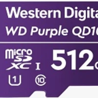 WD Purple SC QD101 WDD512G1P0C - Scheda di memoria flash - 512 GB - UHS-I U1 / Class10 - UHS-I microSDXC - viola