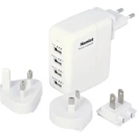 WORLD TRAVEL CHARGER USB 4 PORTET 25 WATTS +