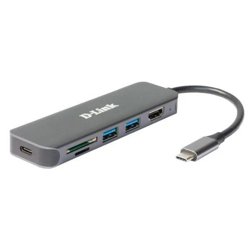 6-IN-1 USB-C HUB WITH HDMI/CARD READER/POWER