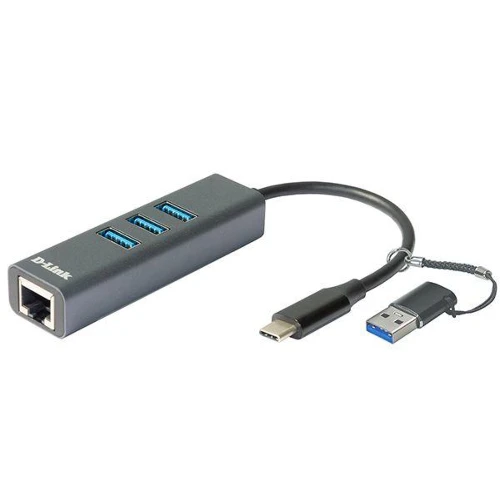 USB-C/USB TO GIGABIT ETHERNET  WITH 3 USB 3.0