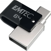 EMTEC T260 DUAL USB A 3.2 - TYPE C 64GB