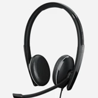 On-ear double-sided headset with 3,5 mm jack