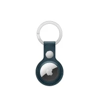 Apple - Custodia per airtag - acciaio inossidabile, pelle - blu mare baltico - per AirTag
