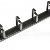 Cable Manager 4 anelli forato con spazzola 1U Nero