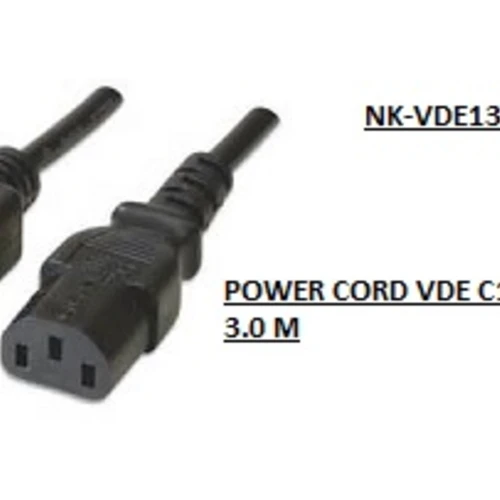 POWER CORD VDE C13/C14 M mt.3 Nero