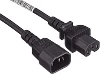 POWER CORD VDE C14/C15 mt.1,80 Nero