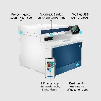 HP Color LaserJet Pro MFP 4302fdn Printer, Color, Printer for Small medium business, Print, copy, scan, fax, Print from phone or tablet Automatic document feeder Two-sided printing, Laser, Colour printing, 600 x 600 DPI, A4, Direct printing, Blue, White