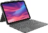 Logitech Combo Touch - Custodia tastiera e carta - con trackpad - retroilluminato - Apple Smart connector - QWERTZ - Tedesca - grigio oxford - per Apple 10.2-inch iPad Wi-Fi, 10.5-inch iPad Pro Wi-Fi, 10.9-inch iPad Wi-Fi, iPad Air Wi-Fi