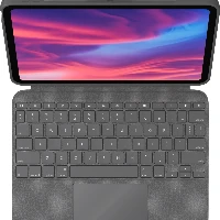 Logitech Combo Touch - Custodia tastiera e carta - con trackpad - retroilluminato - Apple Smart connector - QWERTZ - Tedesca - grigio oxford - per Apple 10.2-inch iPad Wi-Fi, 10.5-inch iPad Pro Wi-Fi, 10.9-inch iPad Wi-Fi, iPad Air Wi-Fi