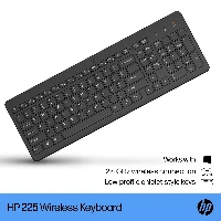 HP 225 Wireless Keyboard, 425.5 g, 441 mm, 173 mm, 32 mm, 580 g, 146.1 mm