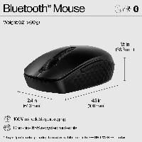 HP 425 Programmable Bluetooth Mouse, 108.6 mm, 61.6 mm, 38 mm, 89 g, 108 mm, 46 mm
