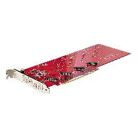 StarTech.com Quad M.2 PCIe Adapter Card, x16 Quad NVMe or AHCI M.2 SSD to PCI Express 4.0, Up to 7.8GBps/Drive, For 2242/2260/2280/22110mm PCIe M-Key M2 SSDs, Bifurcation Required - PC/Linux Compatible (QUAD-M2-PCIE-CARD-B) - Adattatore interfaccia - M.2