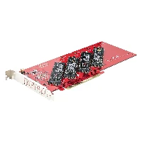 StarTech.com Quad M.2 PCIe Adapter Card, x16 Quad NVMe or AHCI M.2 SSD to PCI Express 4.0, Up to 7.8GBps/Drive, For 2242/2260/2280/22110mm PCIe M-Key M2 SSDs, Bifurcation Required - PC/Linux Compatible (QUAD-M2-PCIE-CARD-B) - Adattatore interfaccia - M.2