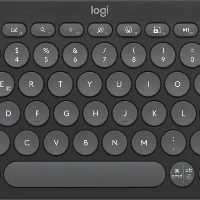 Logitech Pebble Keys 2 K380s, Mini, RF Wireless + Bluetooth, Scissor key switch, QWERTY, Graphite