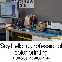 HP OfficeJet Pro 9110b Printer, Color, Printer for Home and home office, Print, Wireless Two-sided printing Print from phone or tablet Touchscreen Front USB flash drive port, Thermal inkjet, Colour printing, 4800 x 1200 DPI, A4