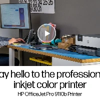HP OfficeJet Pro 9110b Printer, Color, Printer for Home and home office, Print, Wireless Two-sided printing Print from phone or tablet Touchscreen Front USB flash drive port, Thermal inkjet, Colour printing, 4800 x 1200 DPI, A4