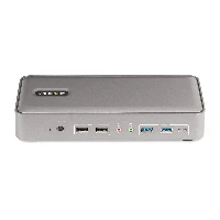 StarTech.com Dual-Laptop USB-C KVM Docking Station, Dual Monitor 4K 60Hz DisplayPort Dock, 5-Port USB Hub, GbE, 90W/45W Power Delivery to Two Laptops, Windows/Mac, 2-Host KVM Dock, 3840 x 2160 pixels, Ethernet LAN, 4K Ultra HD, 180 W, Silver