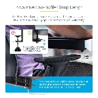 StarTech.com Clamp-On Steel Desk Corner Sleeve for L-Shaped/Corner Desk, For 0.5-1.5in (12.7-38.1mm) Desks, Increase Space for Keyboard/Mouse, Desk Extender/Tray For Wooden/Steel Desks, Ships Assembled, Steel, Black, 332 mm, 635 mm, 52 mm, 5 kg