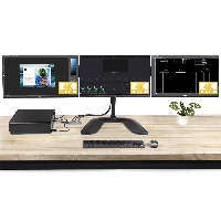 StarTech.com 3-Port MST Hub - DisplayPort to 3x HDMI, Triple 4K 60Hz Monitors, DP 1.4 Multi-Monitor Video Adapter, 1ft (30cm) Built-in Cable, USB Powered, Windows Only, 0.3 m, DisplayPort, 3 x HDMI, Male, Female, USB