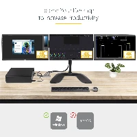 StarTech.com 3-Port MST Hub - DisplayPort to 3x HDMI, Triple 4K 60Hz Monitors, DP 1.4 Multi-Monitor Video Adapter, 1ft (30cm) Built-in Cable, USB Powered, Windows Only, 0.3 m, DisplayPort, 3 x HDMI, Male, Female, USB