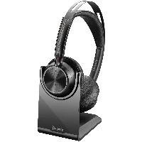 HP Poly VFOCUS2 USB-A Headset with charge stand, Wireless, Office/Call center, 176 g, Headset, Black