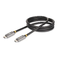 StarTech.com 3ft (1m) USB4 Cable, USB-IF Certified USB-C Cable, 40 Gbps, USB Type-C Data Transfer Cable, 100W Power Delivery, 8K 60Hz, Compatible w/Thunderbolt 4/3/USB 3.2, 1 m, USB C, USB C, USB4 Gen 2x2, 40000 Mbit/s
